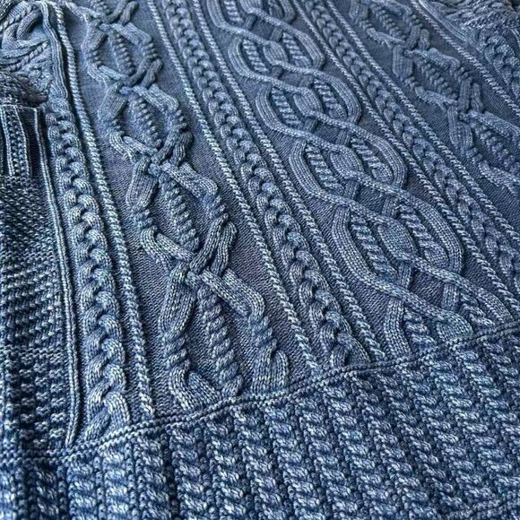 Polo Ralph Lauren Men's Double RL Aran-Knit Vintage Cotton Cardigan - Picture 12 of 14